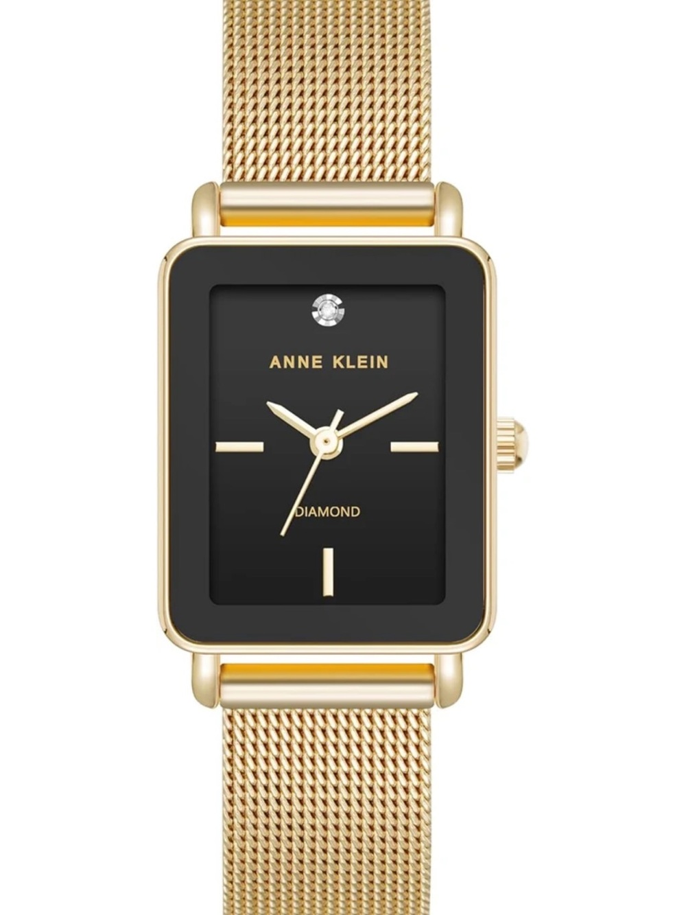 Anne Klein Women's Genuine Diamond Dial Mesh Bracelet Watch